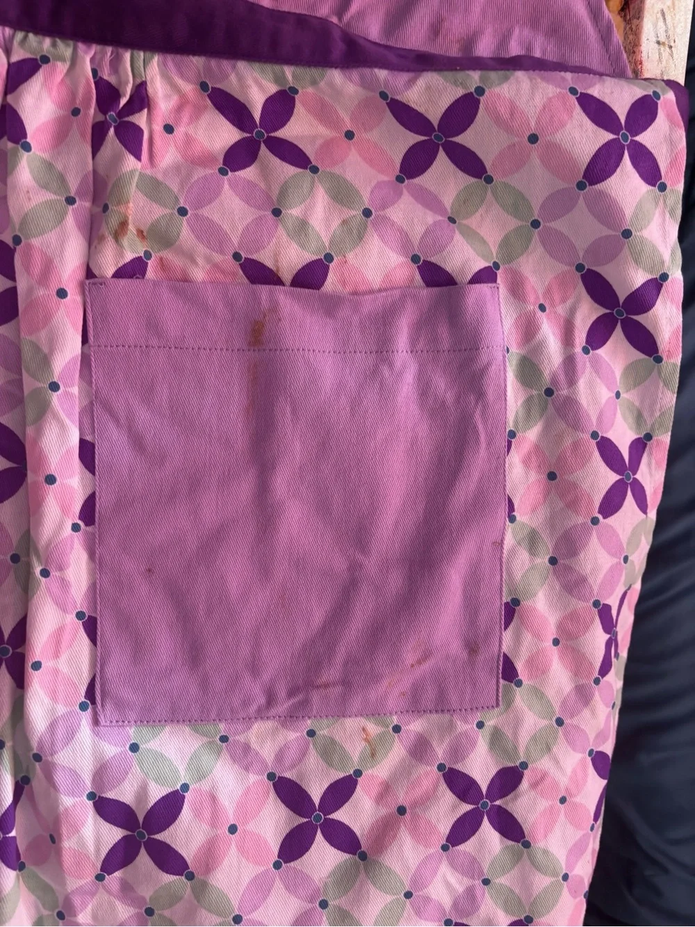 American Girl Pink and Purple Patterned Adult Apron